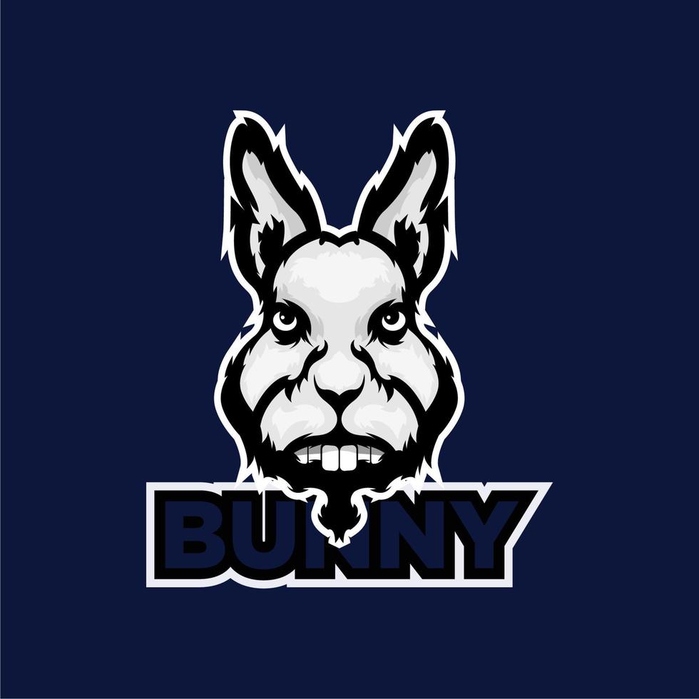 koel konijn logo, konijn logo voor esport team vector