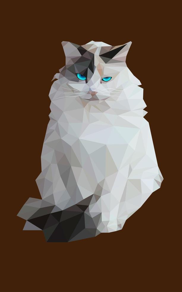 laag poly stijl cat vector