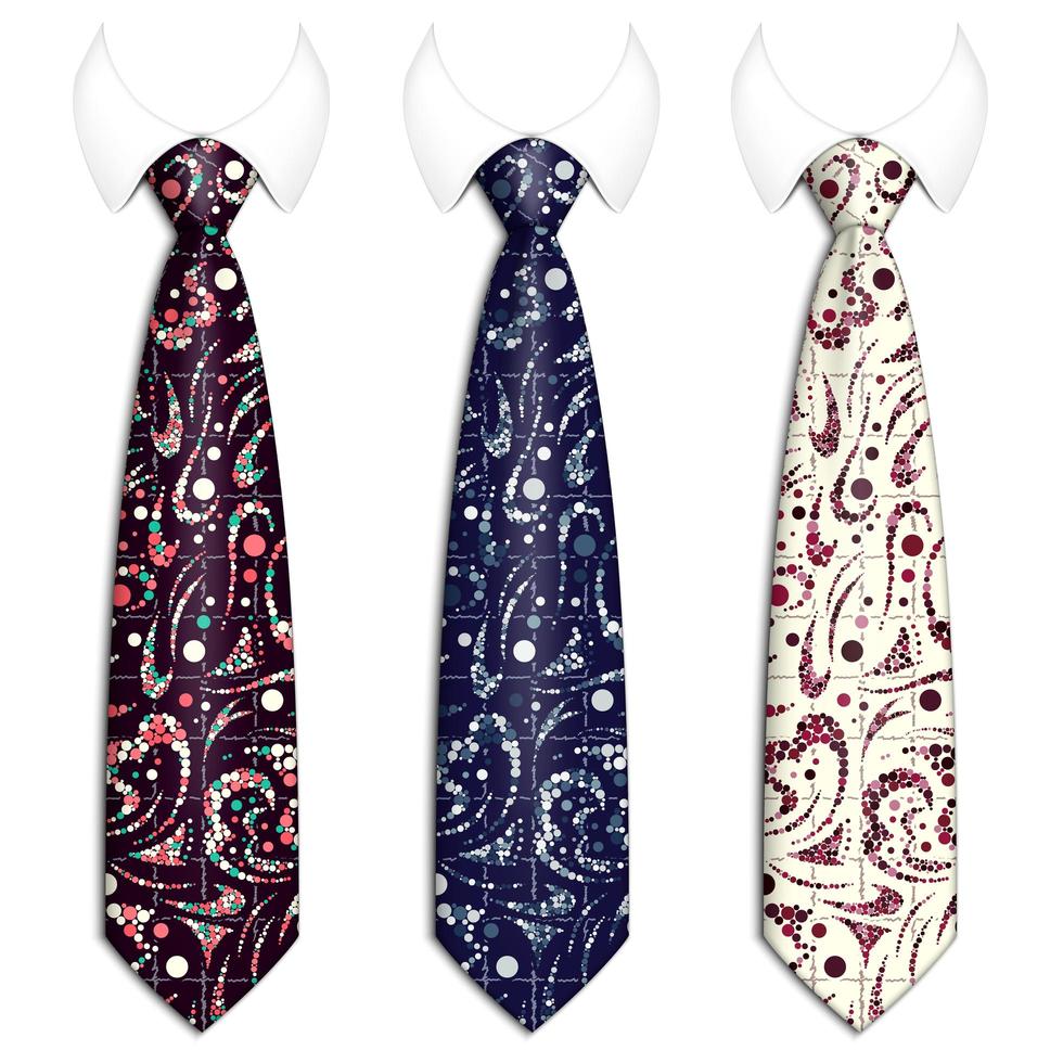 kleurrijke heren stropdassen set vector