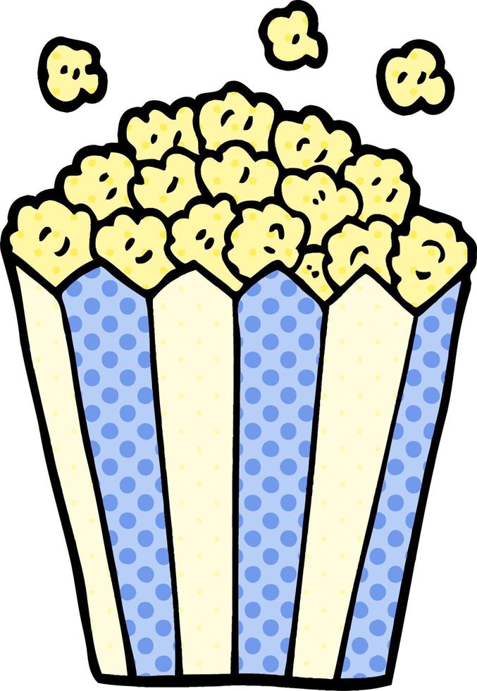 cartoon doodle popcorn vector