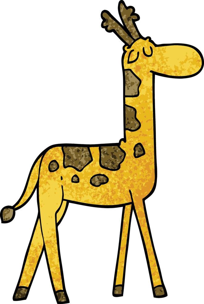 tekenfilm tekening grappig giraffe vector