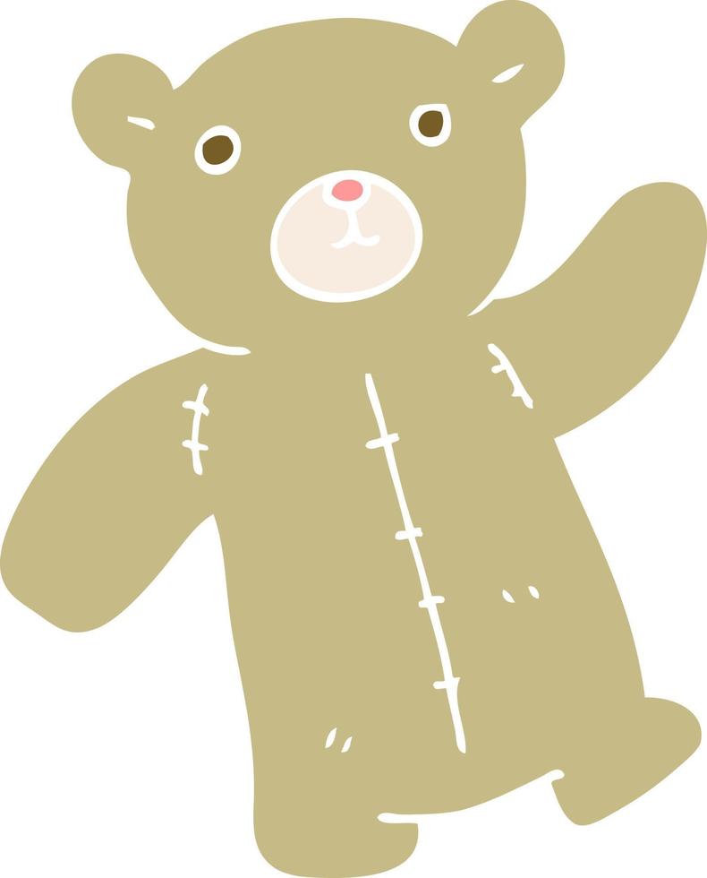 vlak kleur illustratie van teddy beer vector