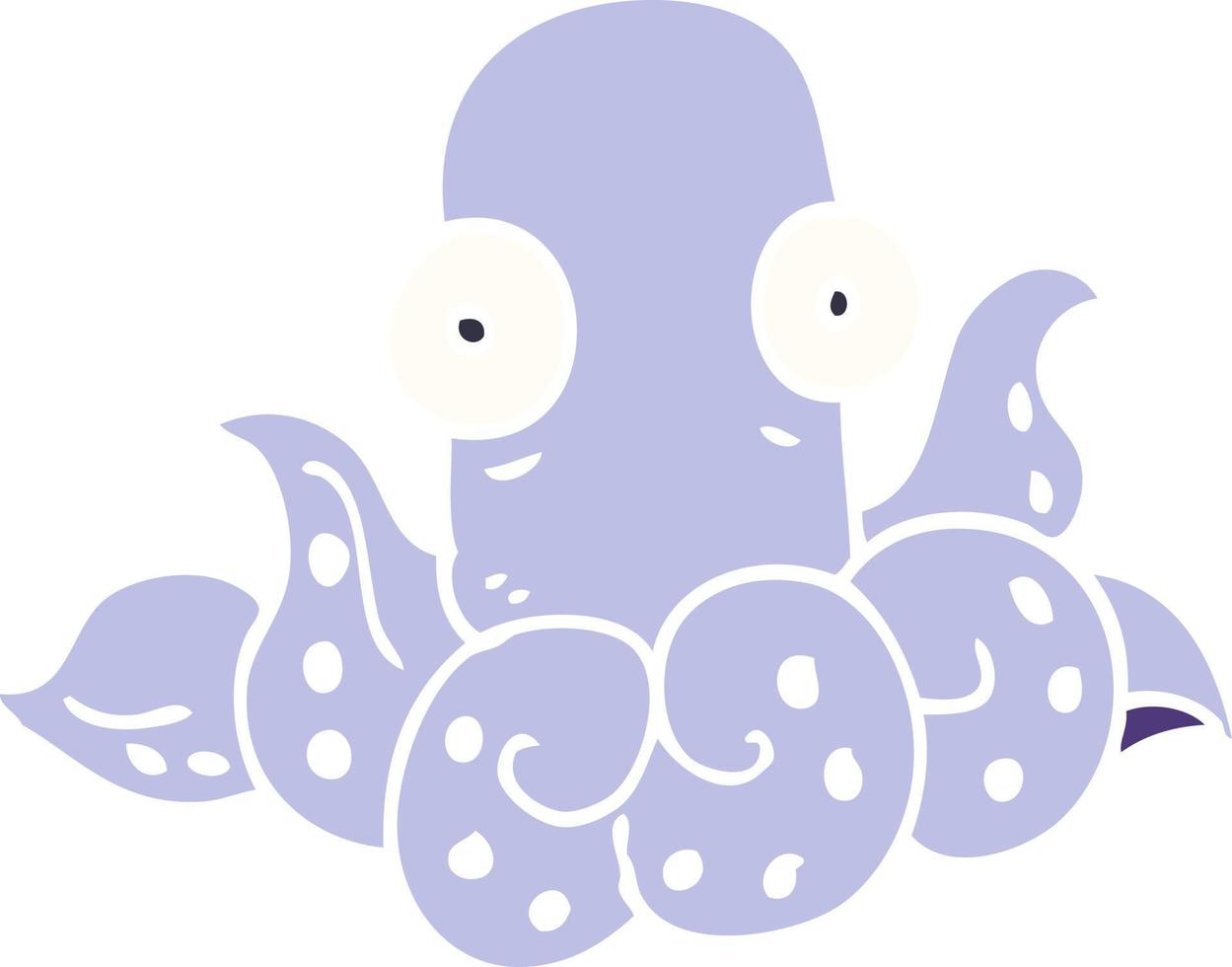 tekenfilm tekening grappig Octopus vector