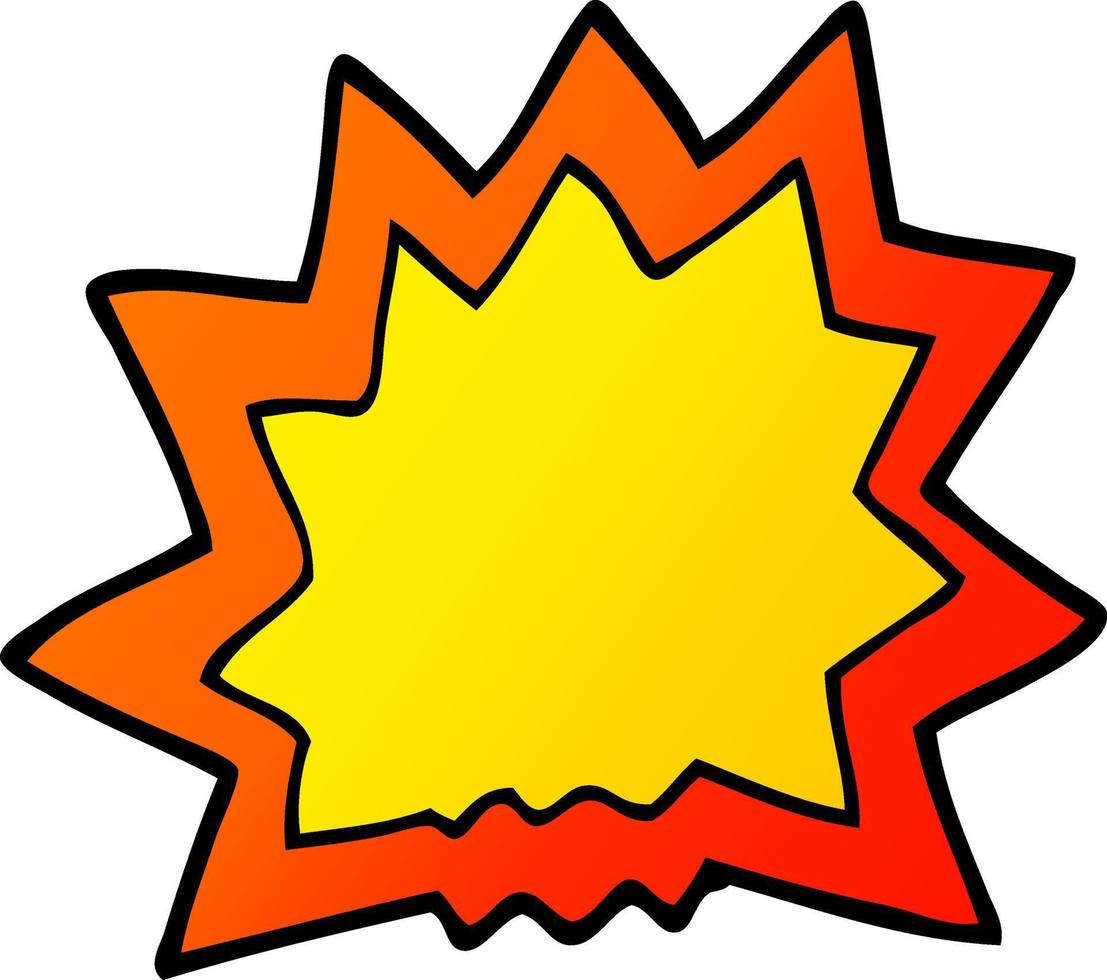 cartoon doodle van explosie vector