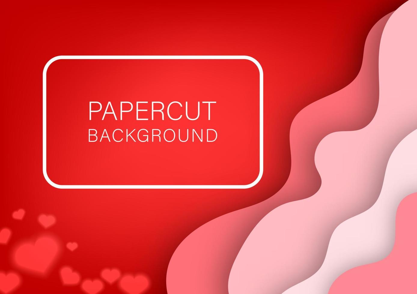 rood en roze papier besnoeiing stijl achtergrond met harten voor kaarten, brochures, spandoeken. Aan Valentijnsdag dag. vector