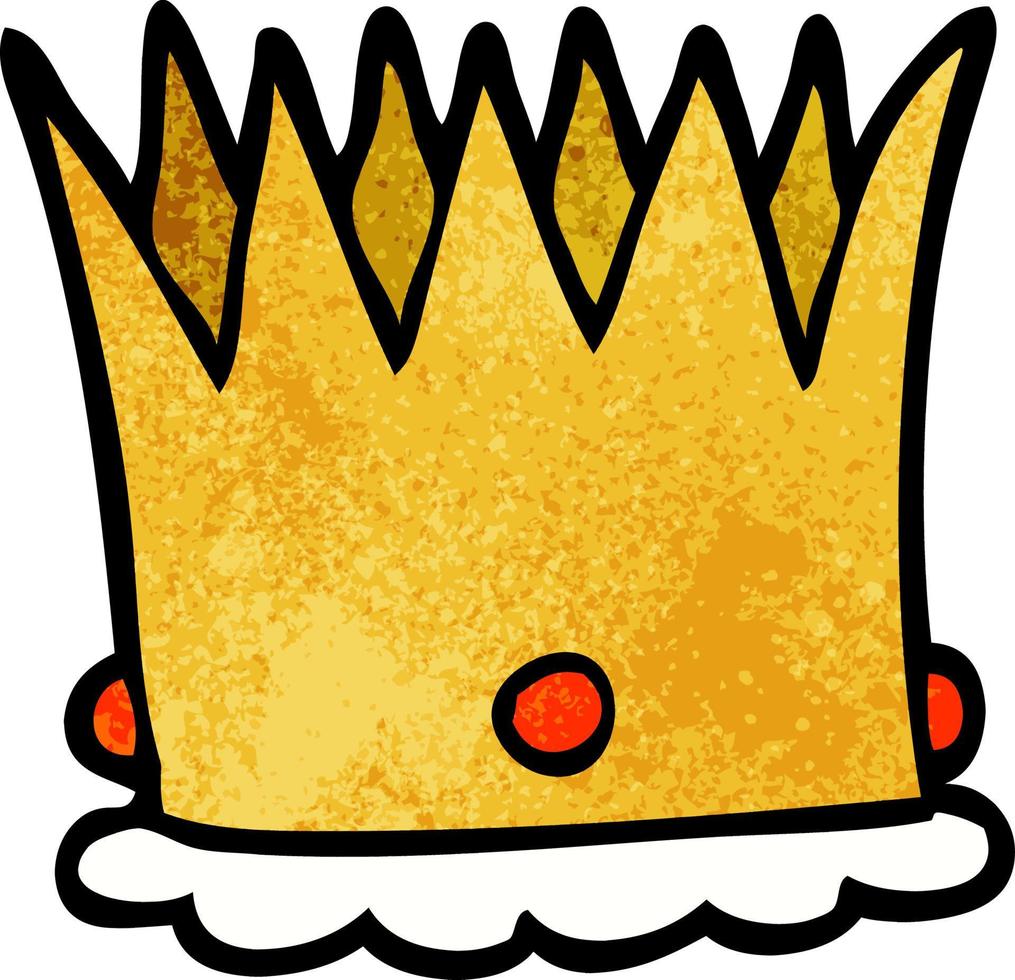 cartoon doodle koninklijke kroon vector