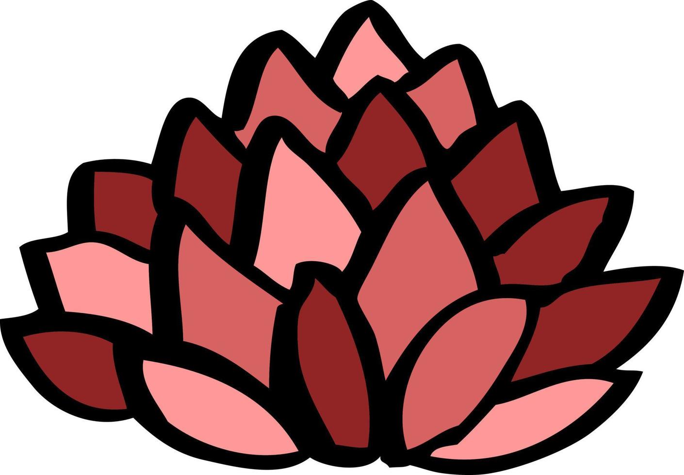 tekenfilm tekening bloeiend lotus vector