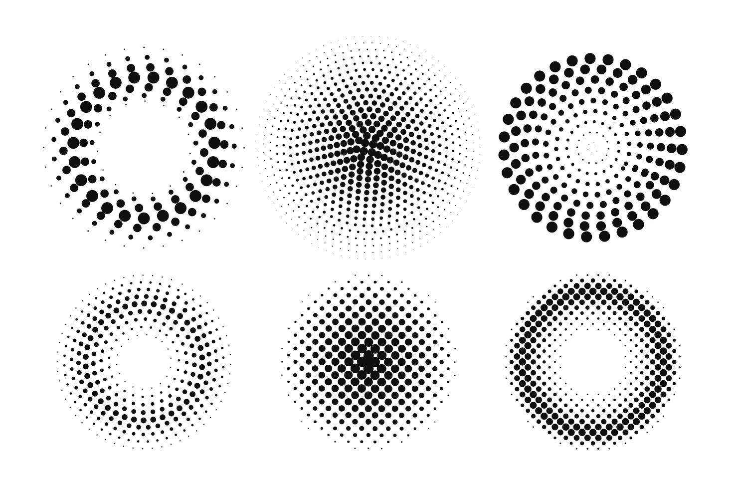 cirkel halftoonpuntelement vector