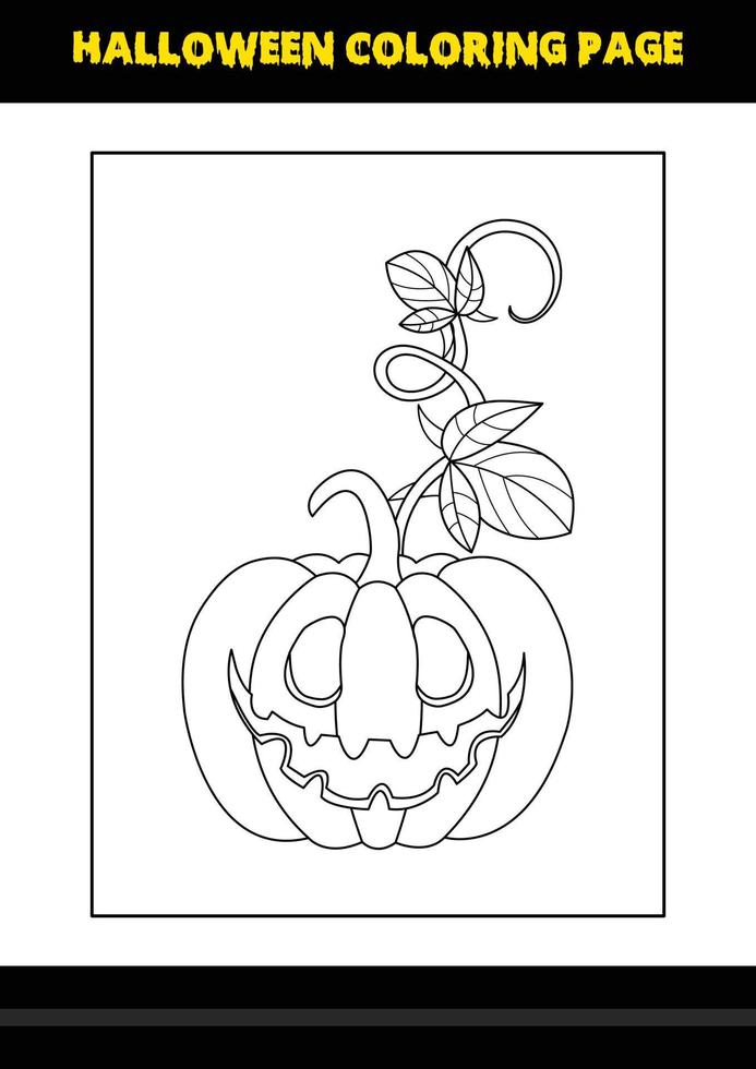 halloween kleur bladzijde voor kinderen. lijn kunst kleur bladzijde ontwerp voor kinderen. vector