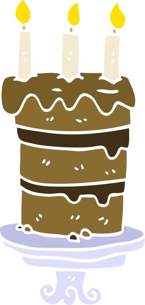 tekenfilm tekening chocola taart vector