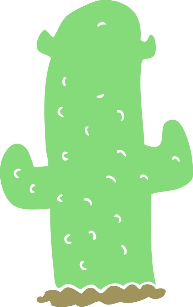 cartooncactus in effen kleurstijl vector