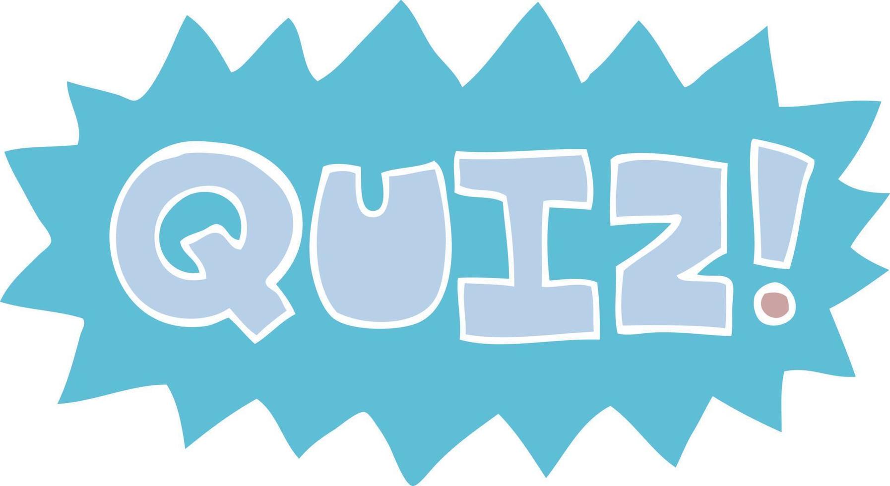 cartoon doodle quiz symbool vector