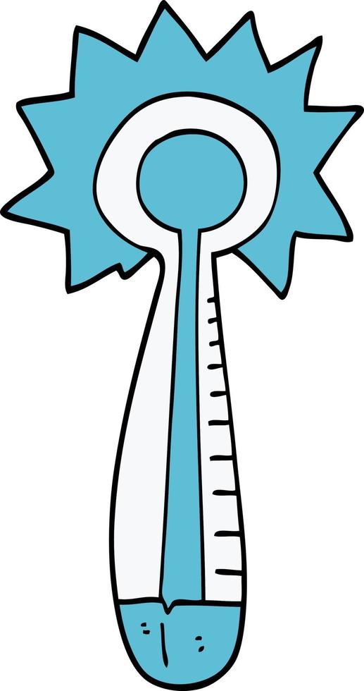 cartoon doodle medische thermometer vector