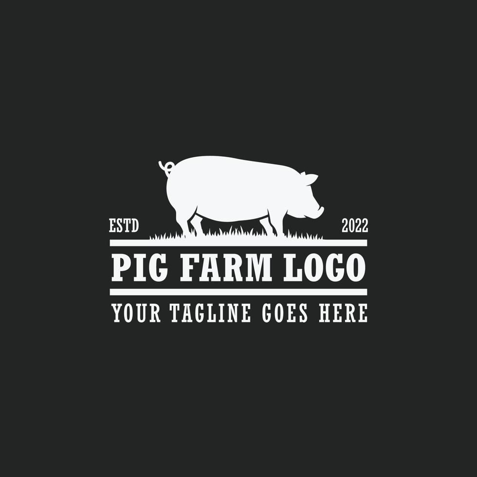 varken boerderij logo vector. vee boerderij logo vector