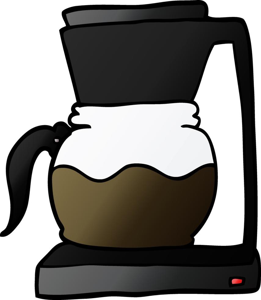 cartoon doodle koffiefiltermachine vector
