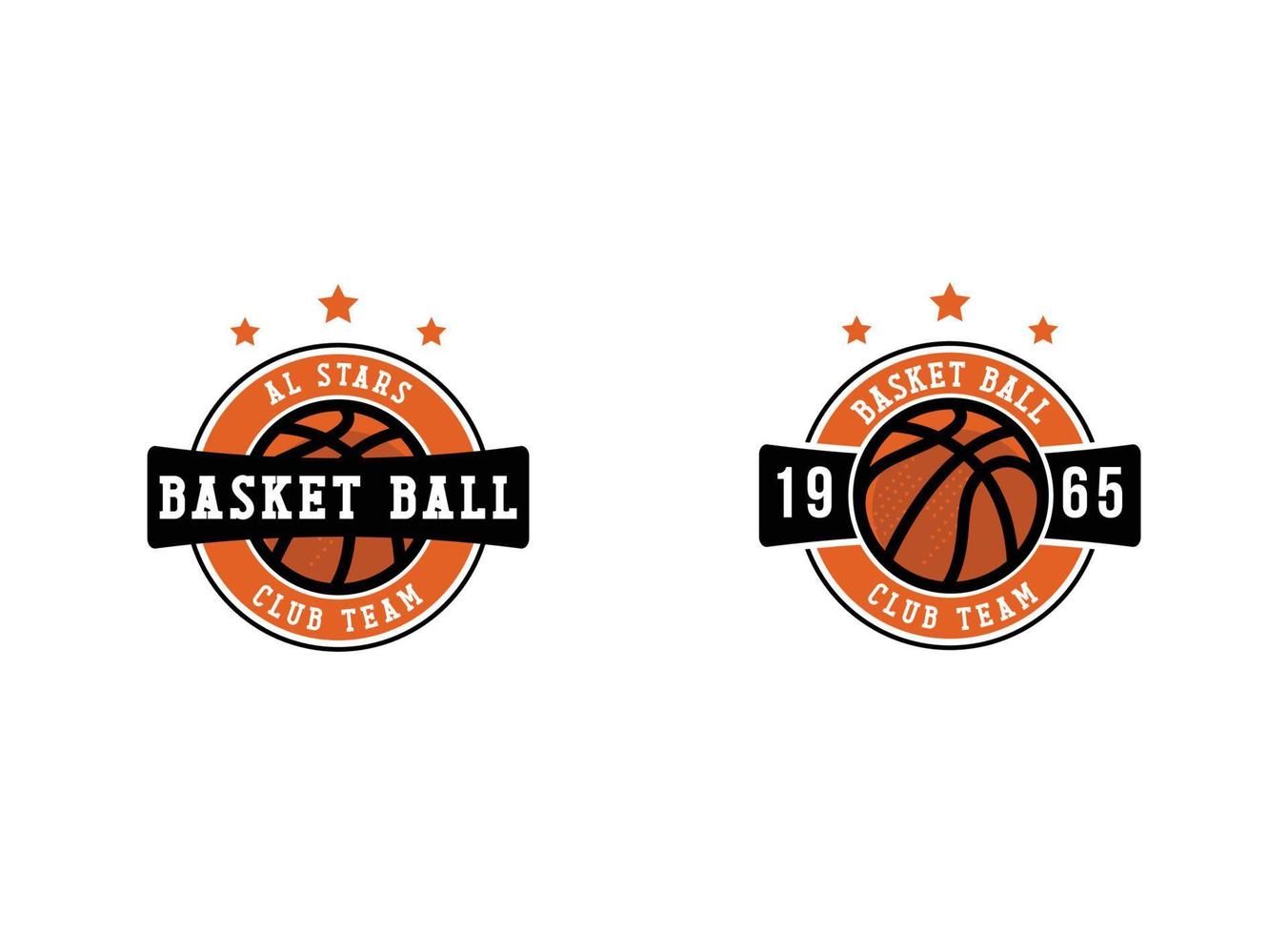 basketbal embleem team logo ontwerp sjabloon. vector