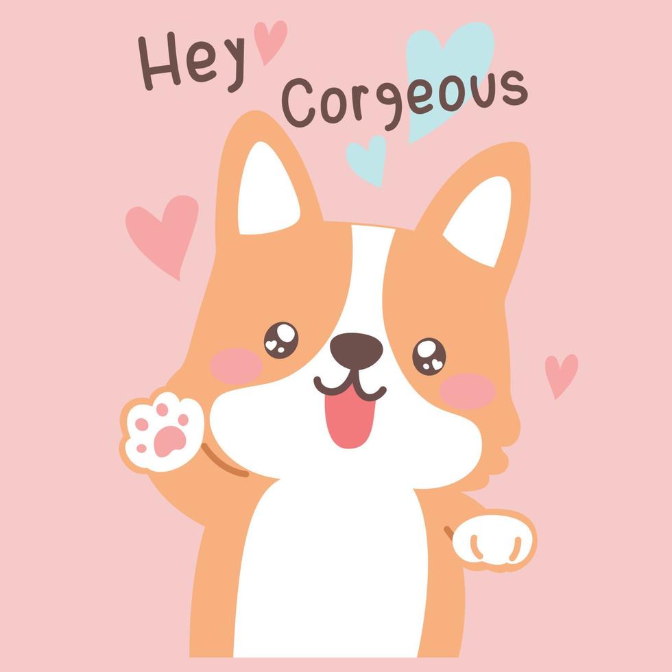 mijn schattig corgi vector