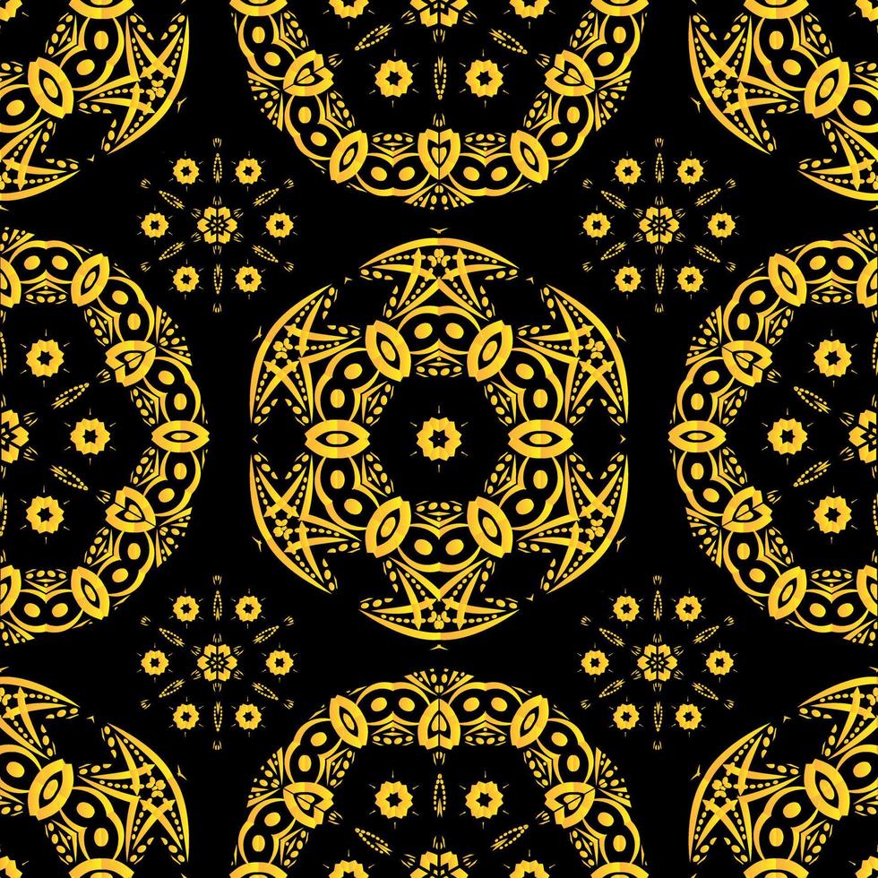 naadloos patroon met abstract ornament. ronde mandala. vector