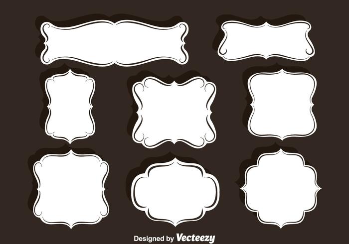 Ornament frames vector set