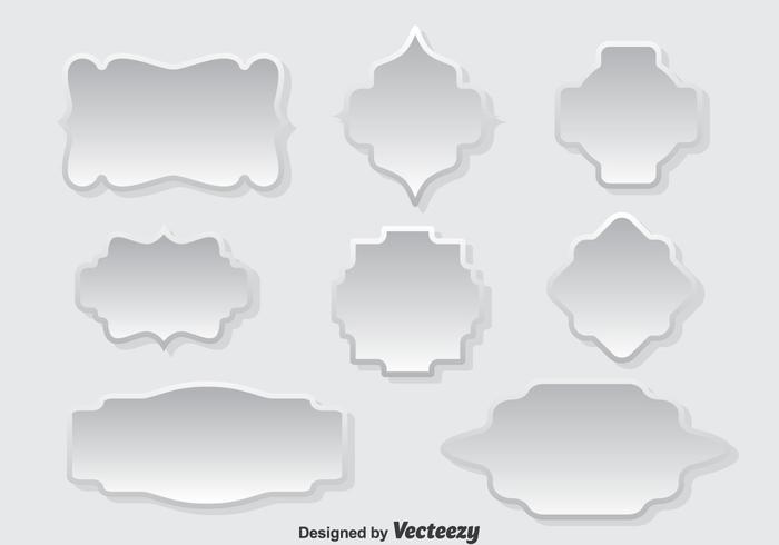 Witte Cartouche Vector Set