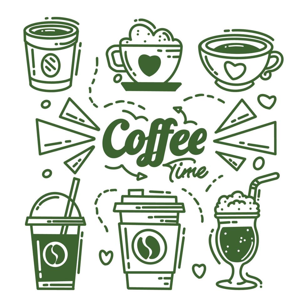 cafe en koffie huis patroon verzameling vector