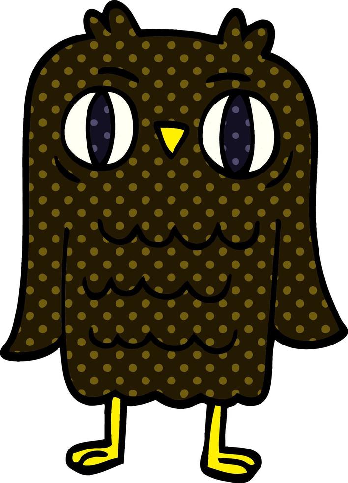 cartoon doodle uil vector