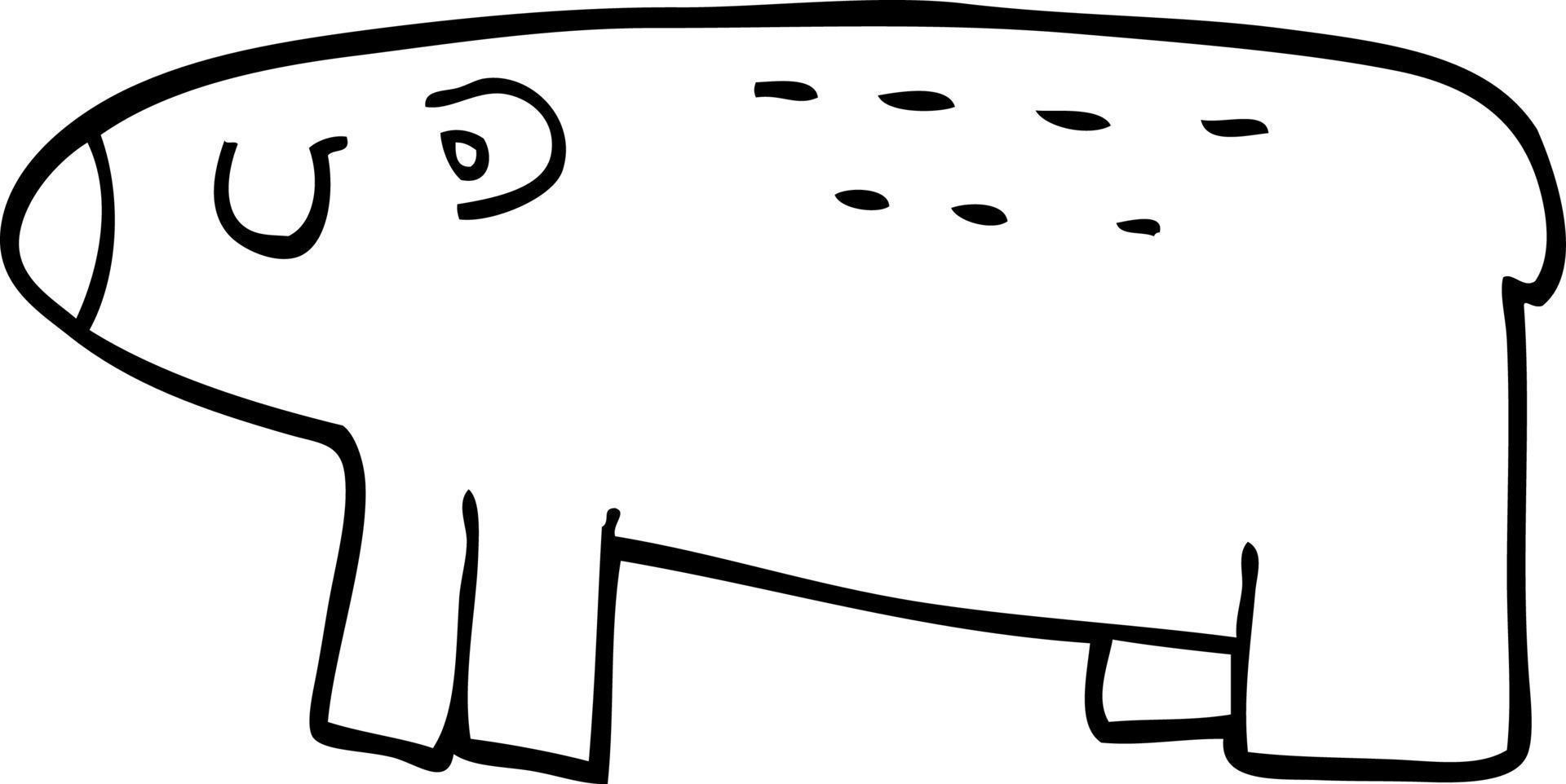 lijn tekening tekenfilm polair beer vector