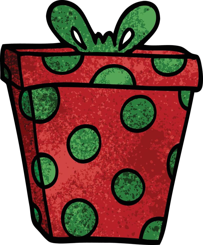 cartoon doodle cadeau verpakt cadeau vector