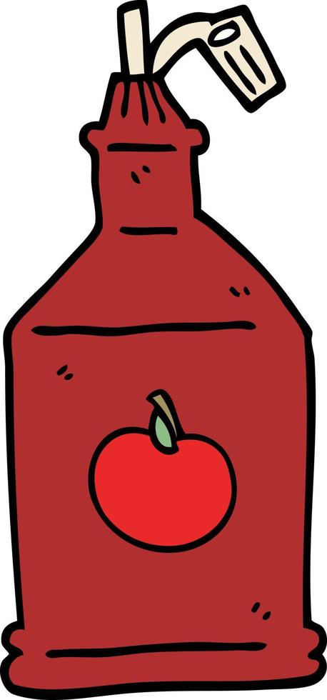 cartoon doodle tomatenketchup vector