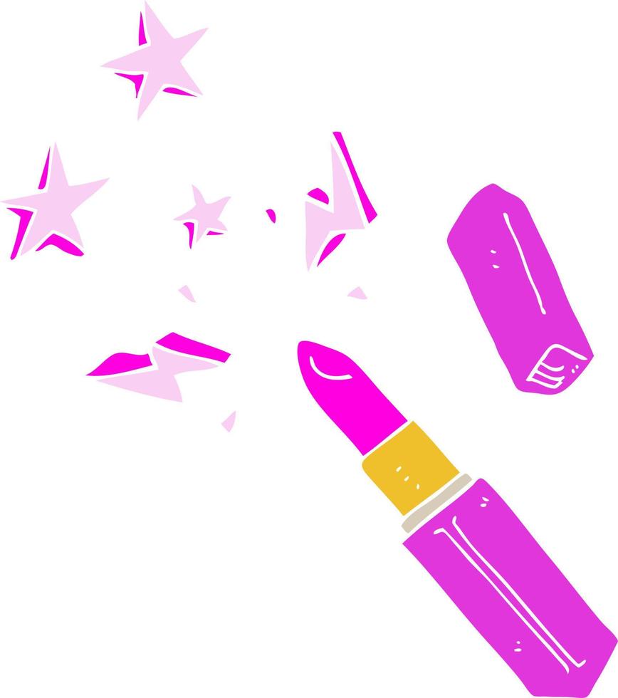 vlak kleur illustratie van levendig lippenstift vector