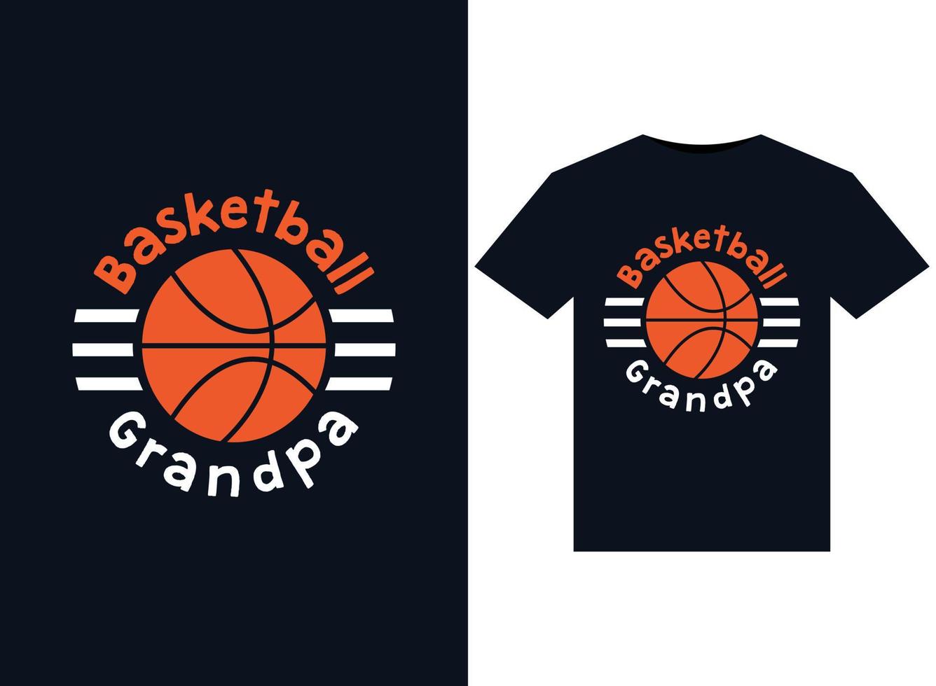 basketbal opa illustraties voor de drukklare t-shirts ontwerp vector