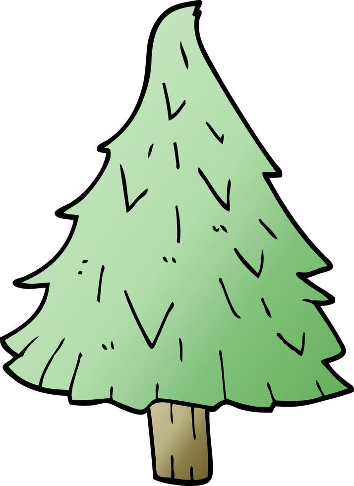 cartoon doodle kerstboom vector