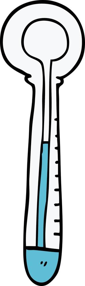 cartoon doodle medische thermometer vector