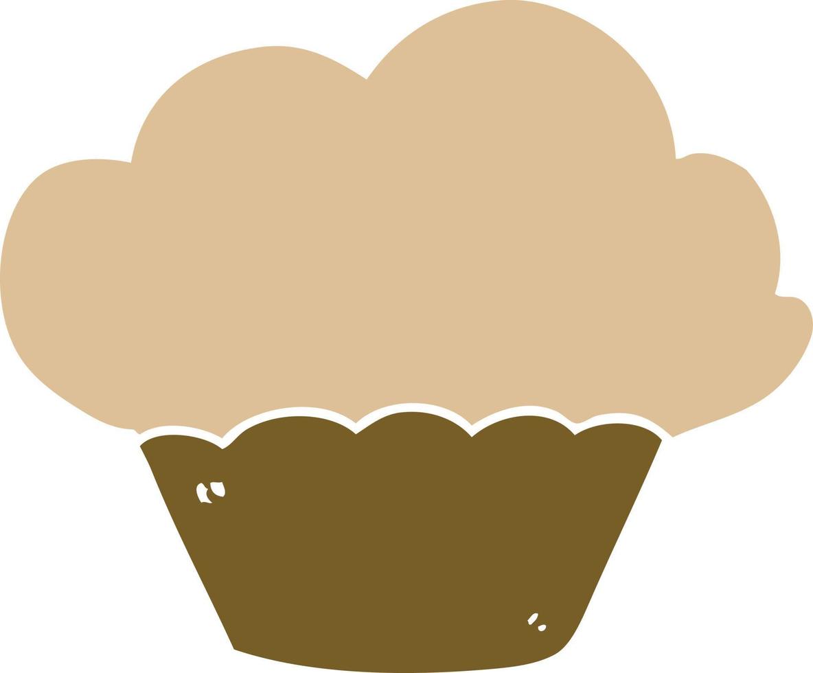 cartoon doodle muffin vector