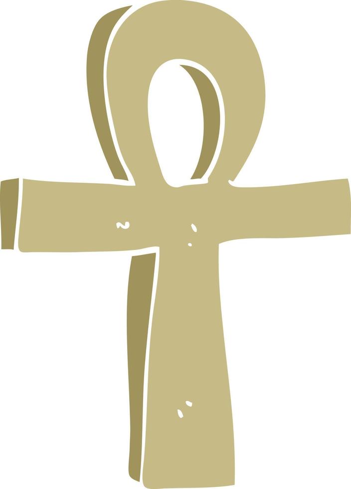 tekenfilm tekening ankh symbool vector