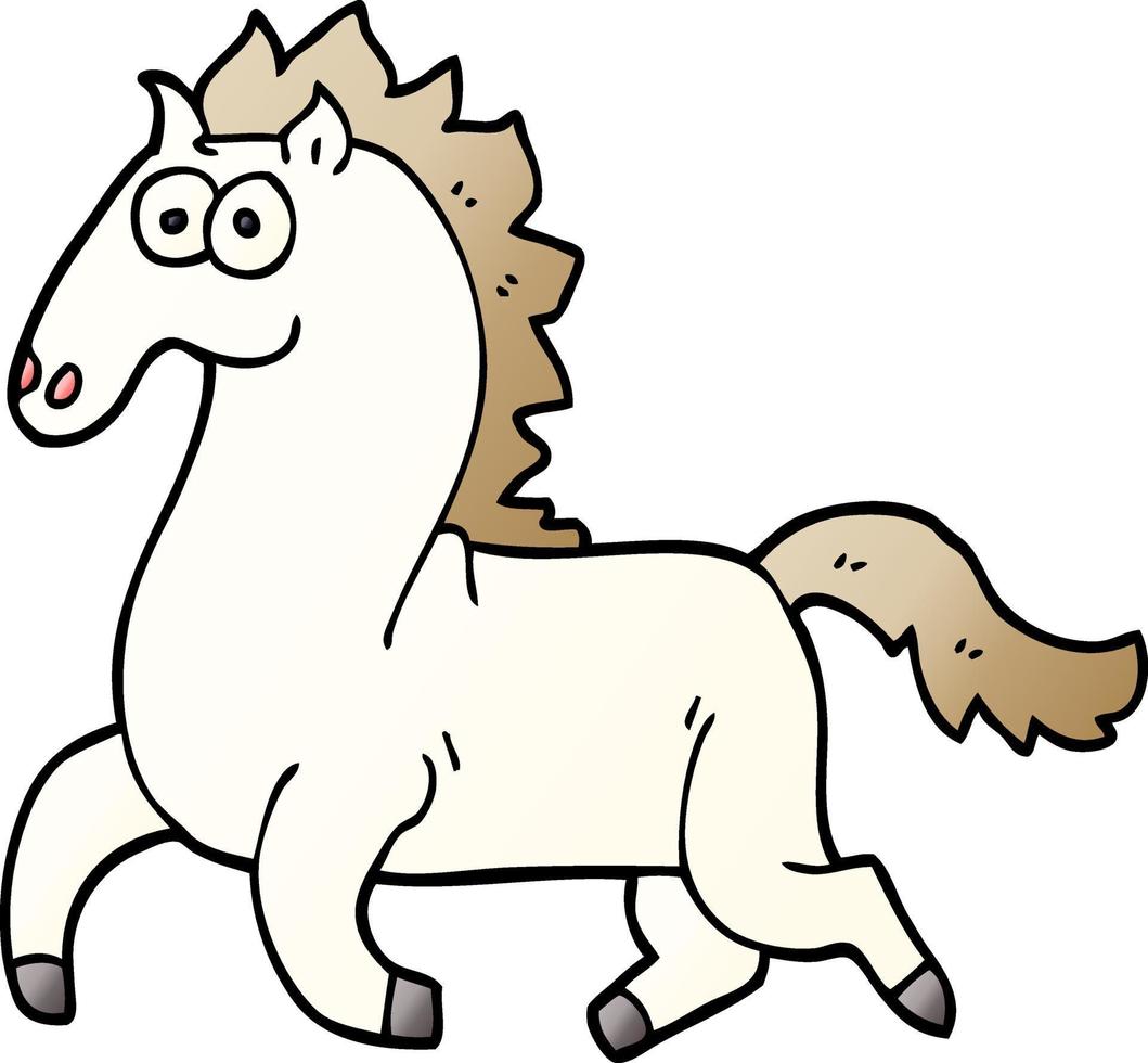tekenfilm tekening rennen paard vector