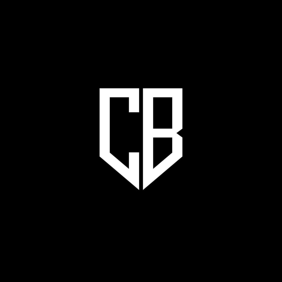 cb brief logo ontwerp met zwart achtergrond in illustrator. vector logo, schoonschrift ontwerpen voor logo, poster, uitnodiging, enz.