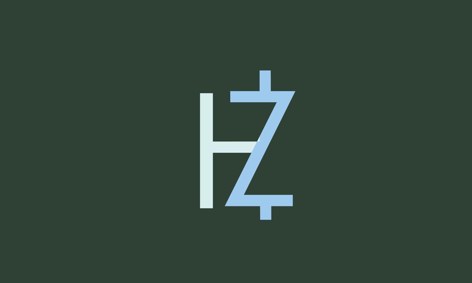 hz alfabet brieven initialen monogram logo vector