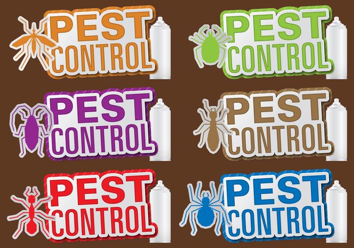 Pest control titels vector