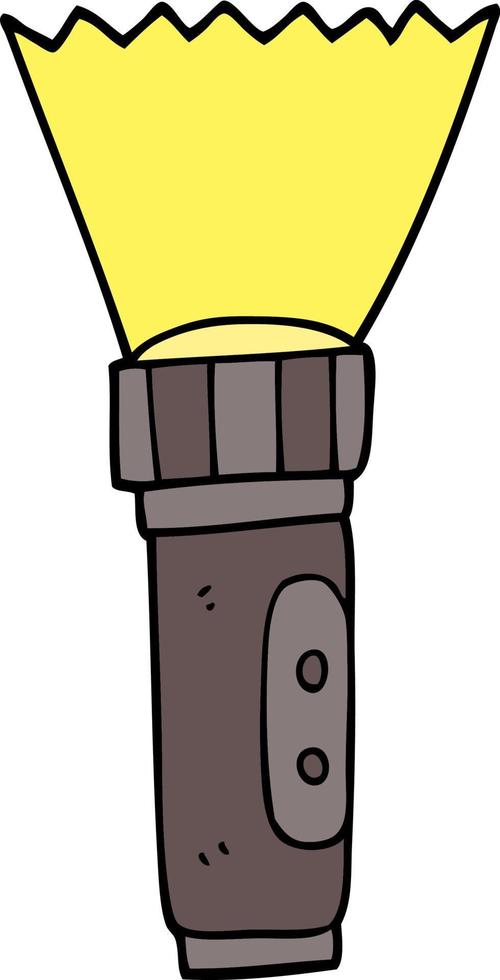 cartoon doodle elektrische zaklamp vector