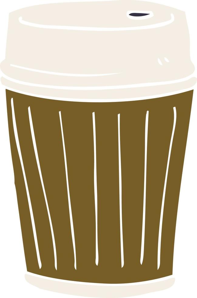 cartoon doodle koffiekopje vector