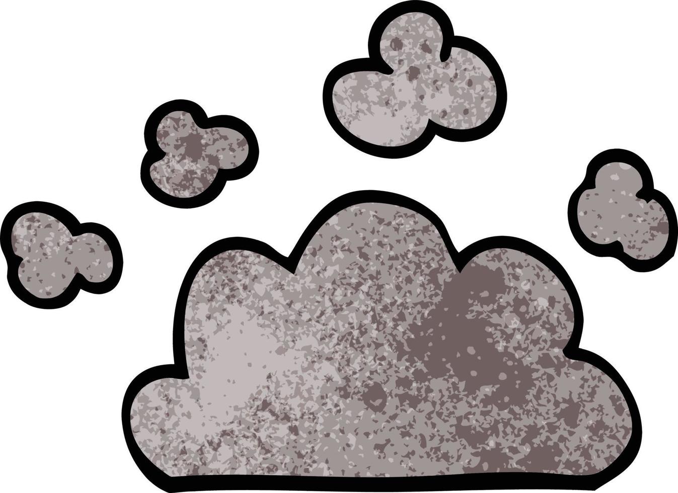 tekenfilm doodle weer wolk vector