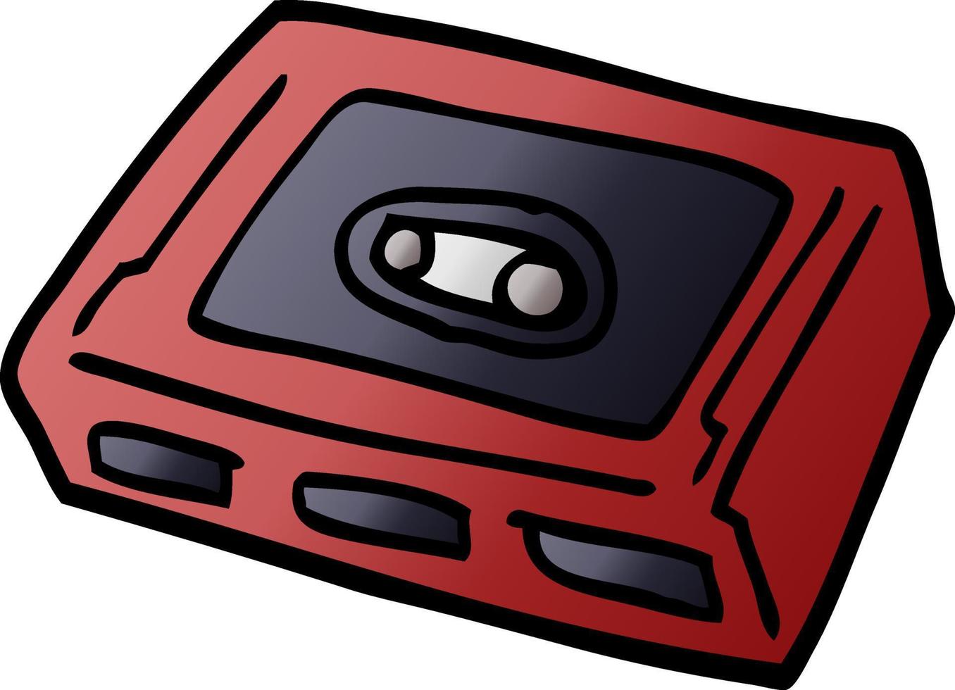 tekenfilm tekening retro plakband cassette vector