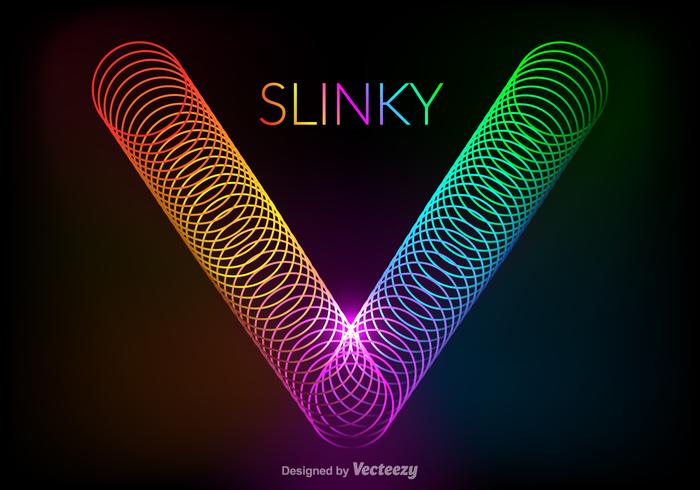 Gratis Kleurrijke Slinky Toy Vector