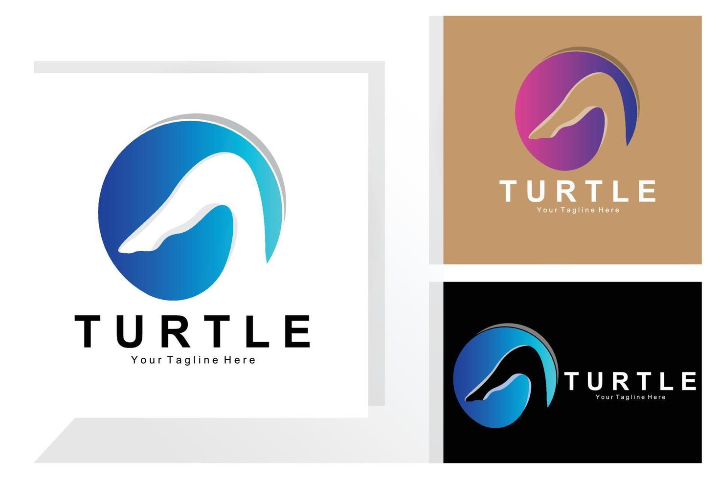 zeeschildpad logo ontwerp beschermd amfibie zeedier pictogram illustratie, vector merk huisstijl