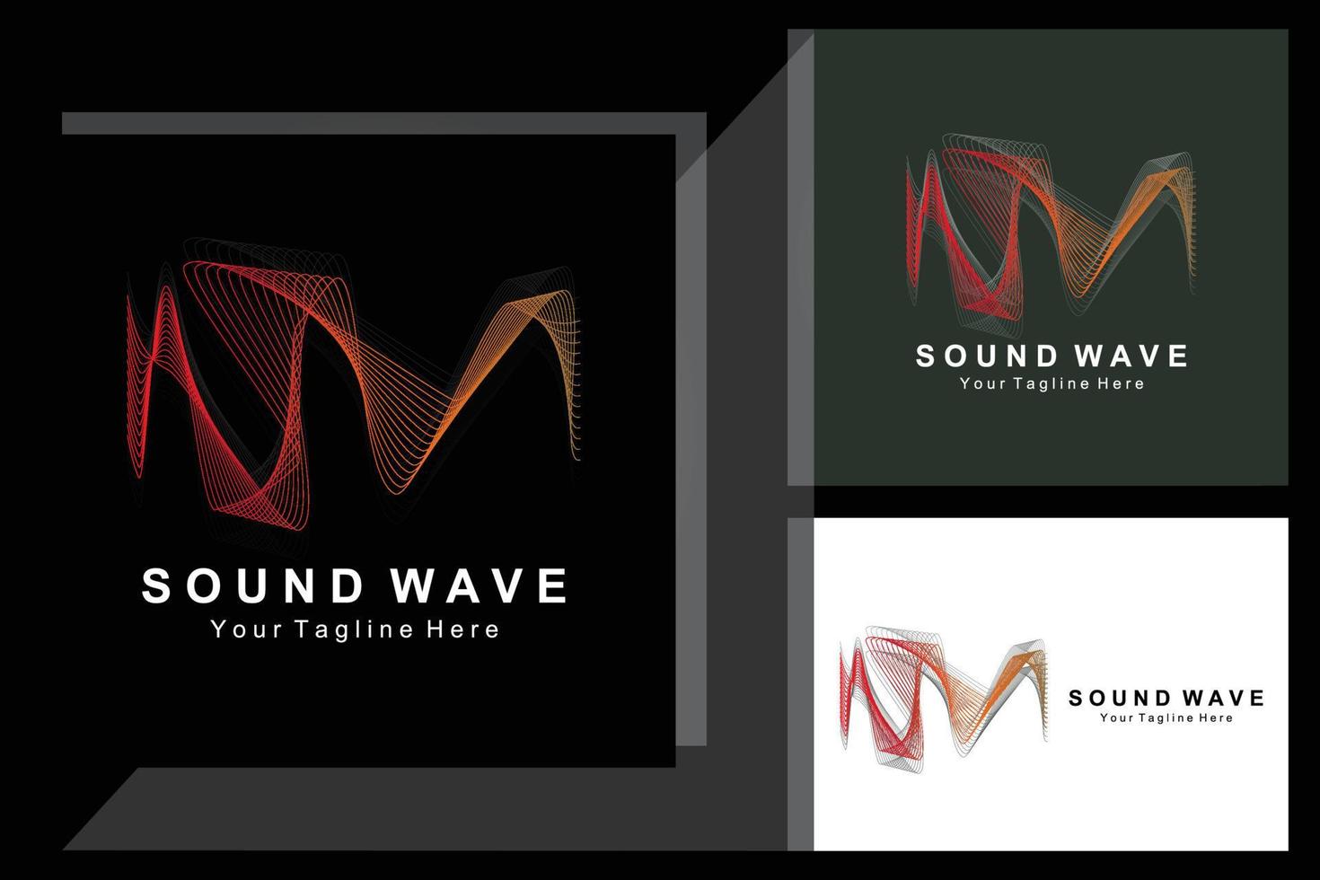 geluid Golf logo ontwerp, muziek- stromen vector, achtergrond illustratie en behang vector