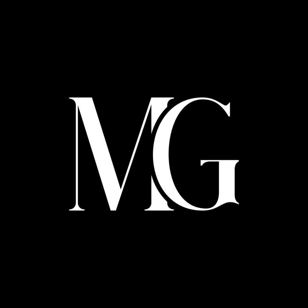 eerste brief mg logo vector vrij vector sjabloon