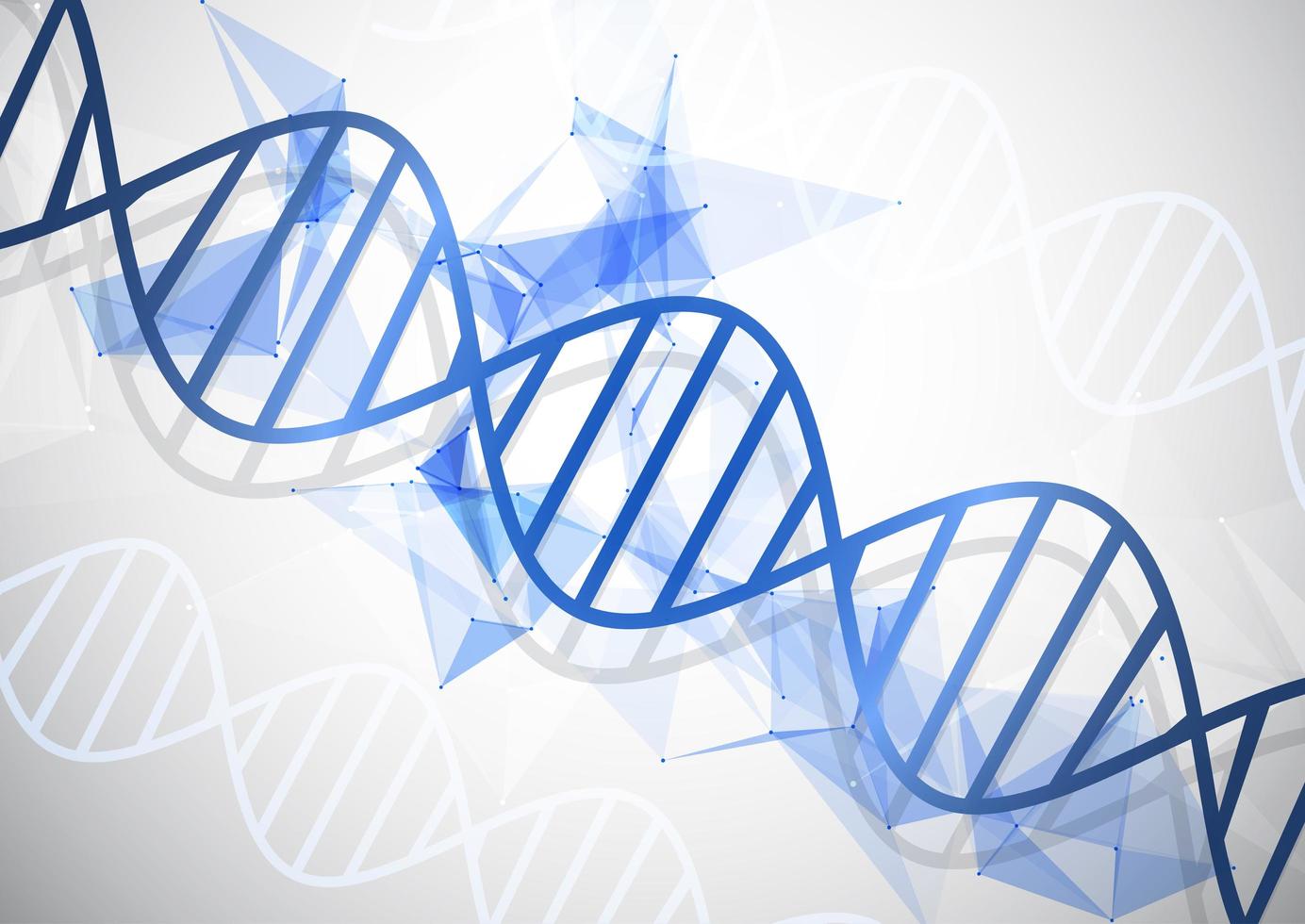 medische achtergrond met abstracte DNA-strengen vector