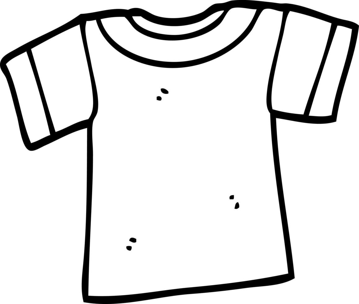 lijntekening cartoon T-shirt vector