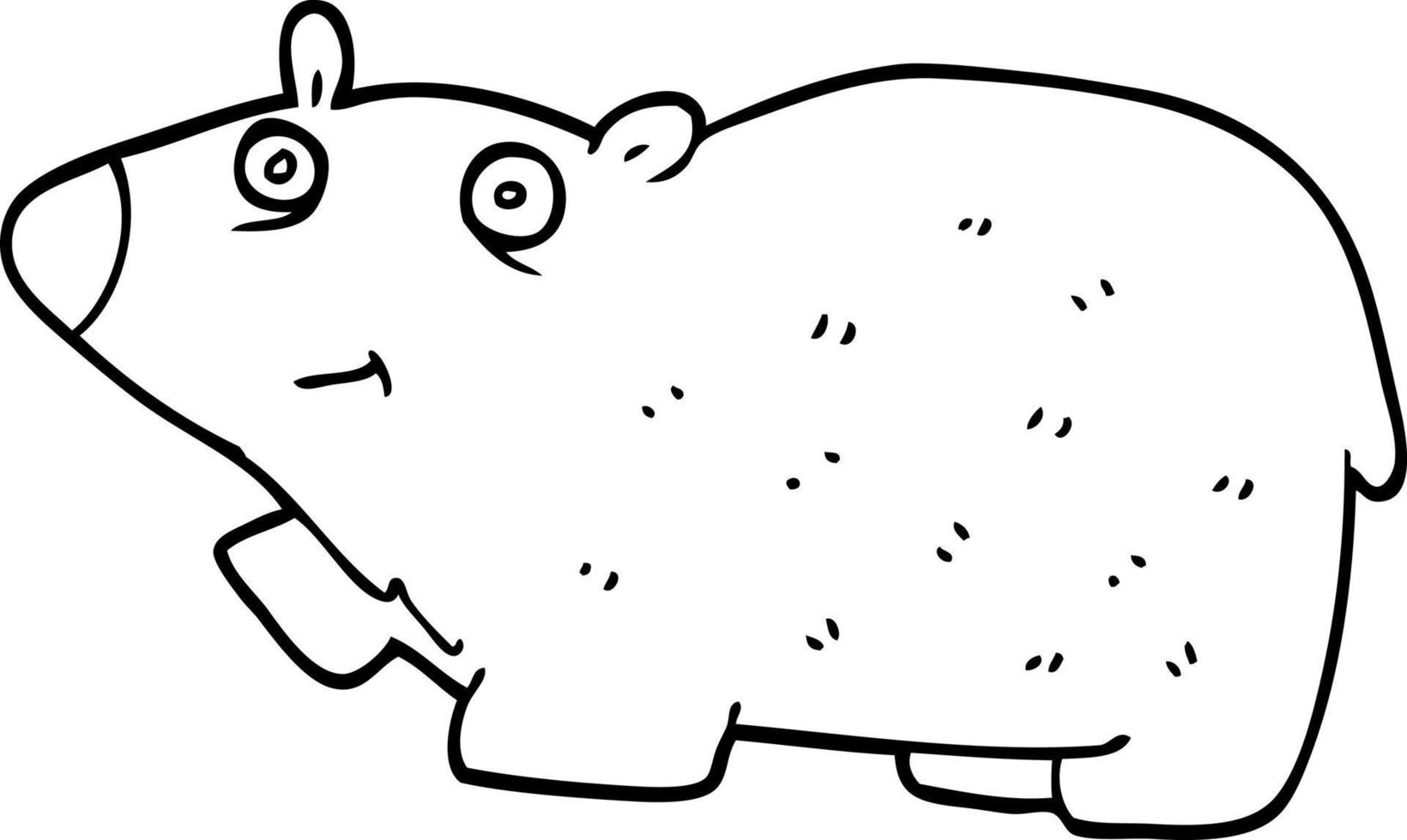 lijn tekening tekenfilm gelukkig beer vector